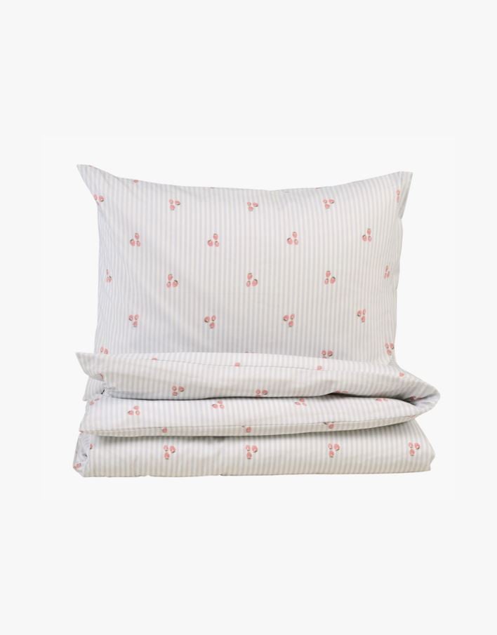 Bomull sengesett lys blå - 140x200 cm lys blå - 1