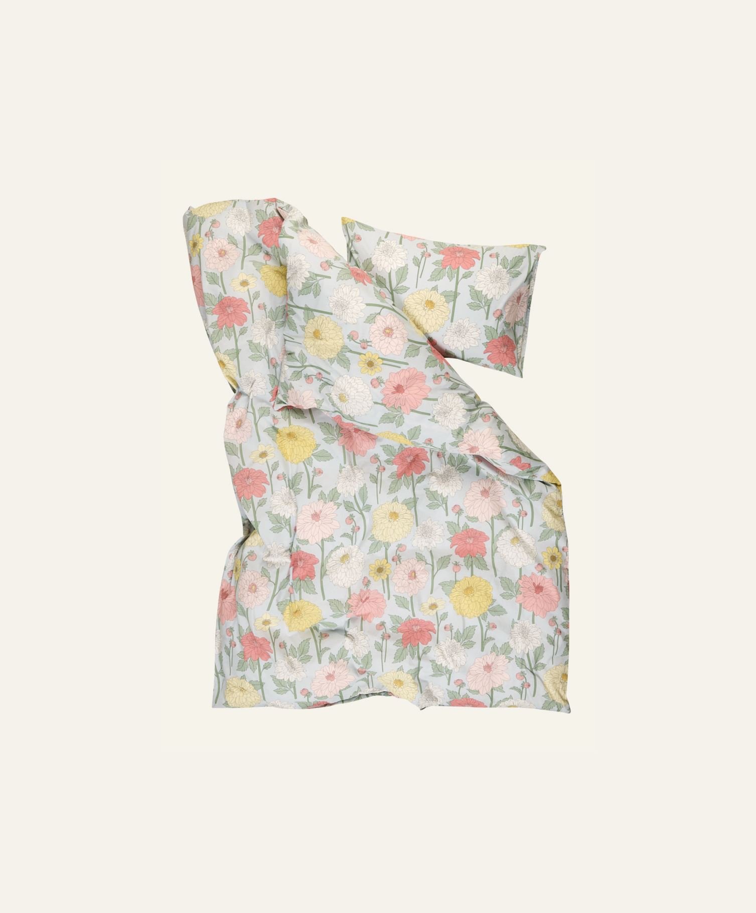 Bomull sengesett multi blå - 3