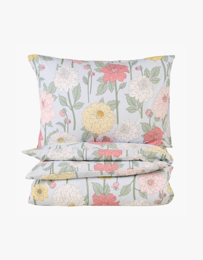 Bomull sengesett multi blå - 140x200 cm multi blå - 1