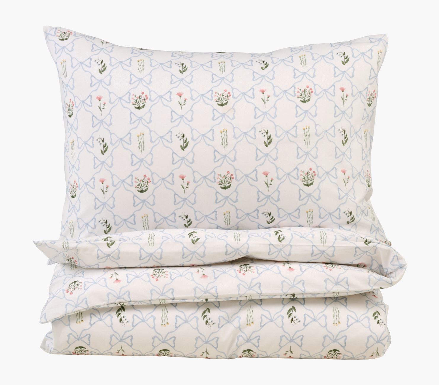 Bomull sengesett multi blå - 140x220 cm multi blå - 1