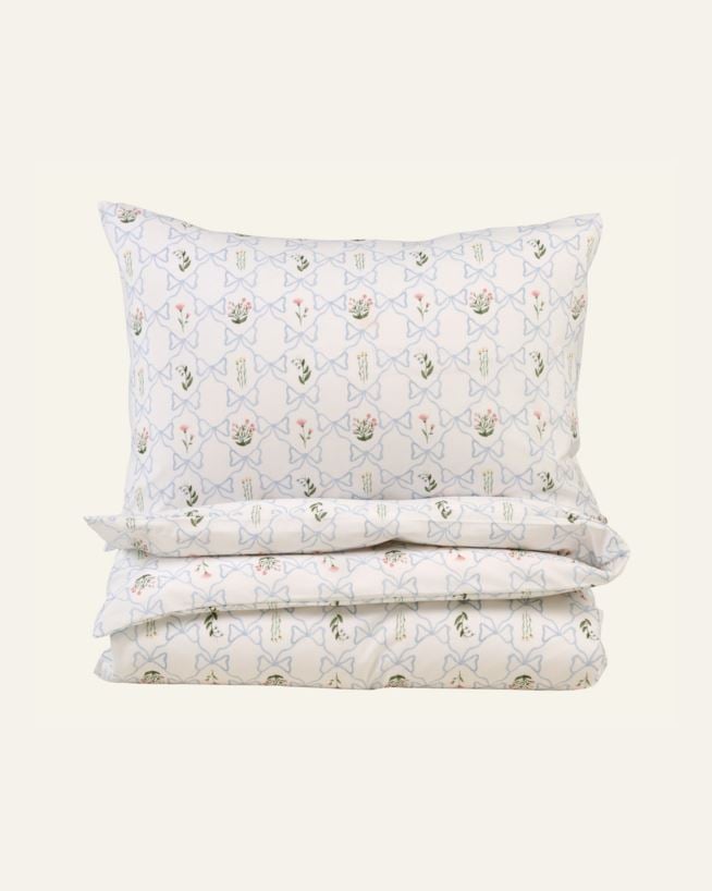 Bomull sengesett multi blå - 140x220 cm multi blå - 1
