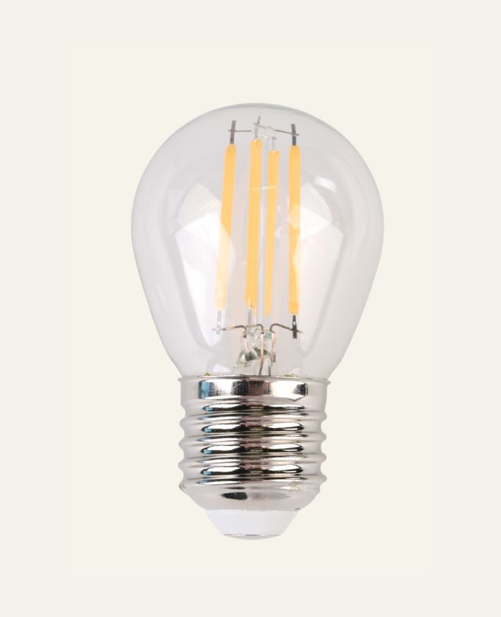 Lyspære transparent - 4,5x7,6 cm transparent - 1