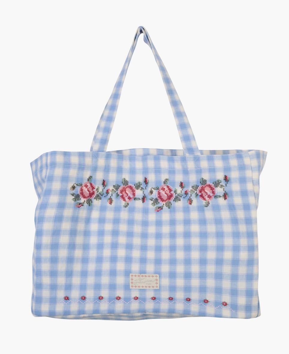 Totebag lys blå - 33x43 cm lys blå - 1