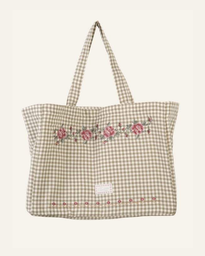 Totebag olivengrønn - 33x43 cm olivengrønn - 1