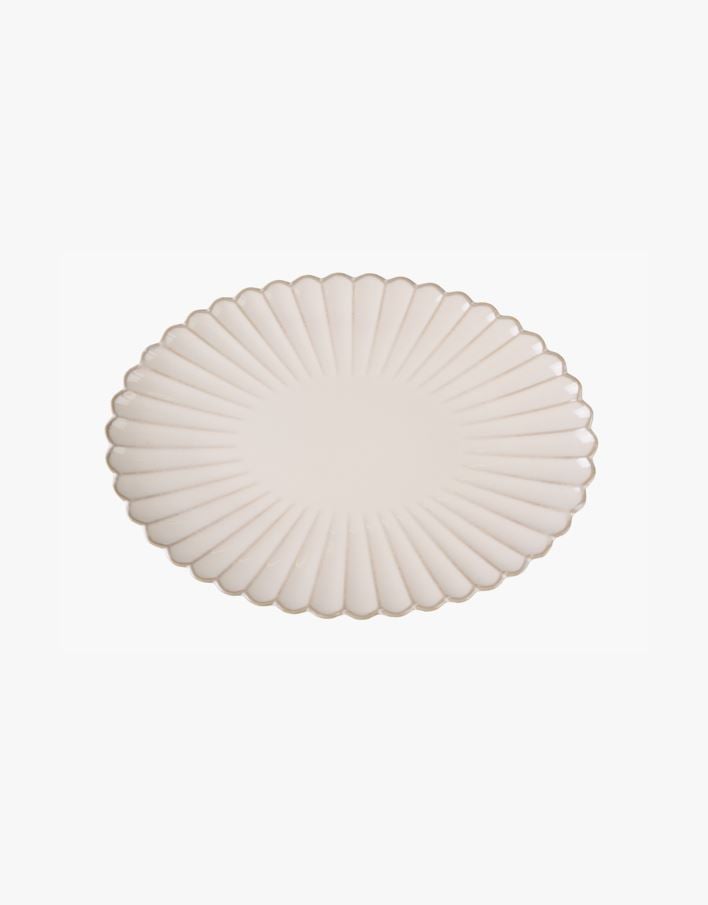 Ovalt fat hvit - 36x26 cm hvit - 1