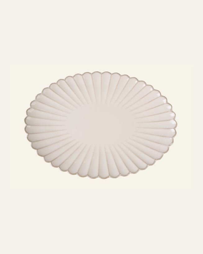 Ovalt fat hvit - 36x26 cm hvit - 1