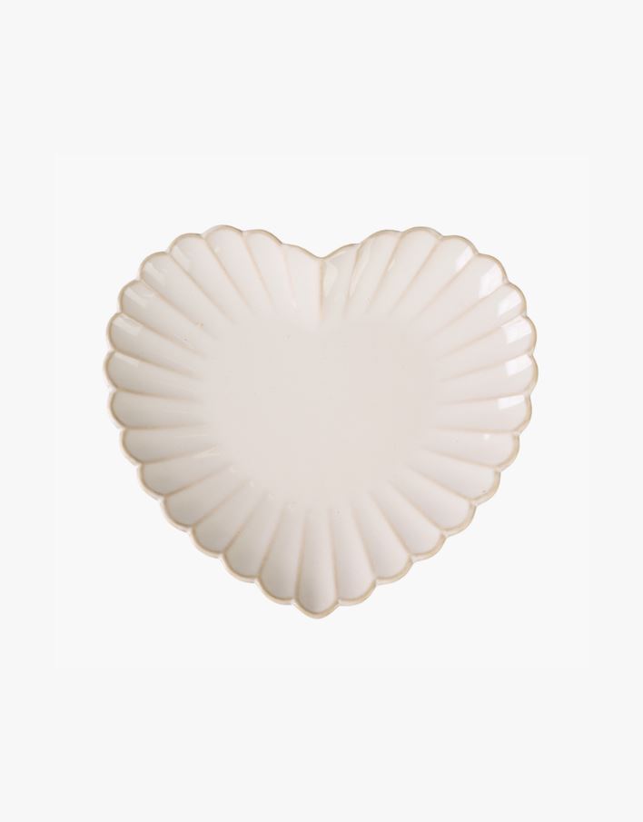 Hjerteformet tallerken hvit - 28x25,6 cm hvit - 1