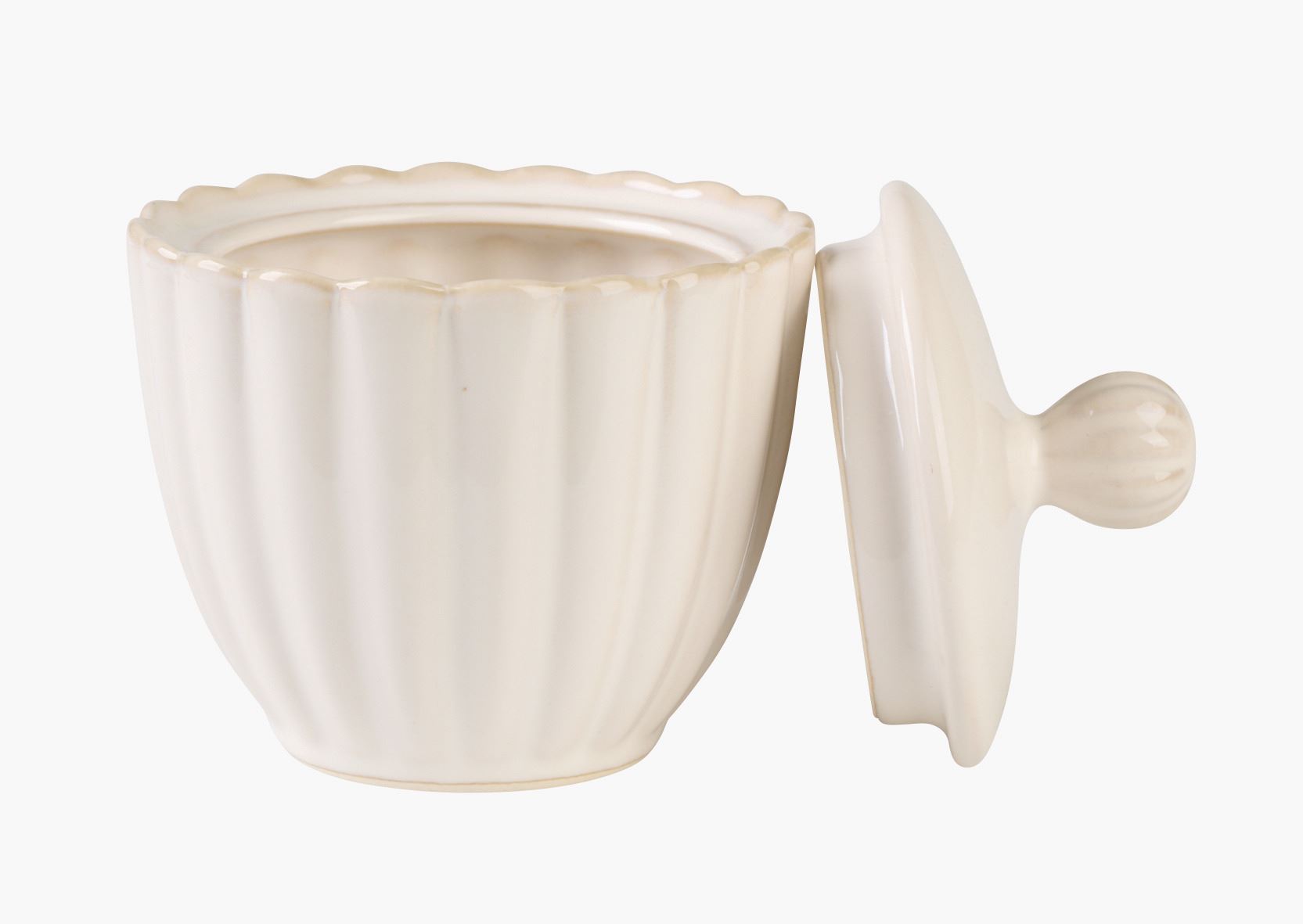 Sukkerskål hvit - 2