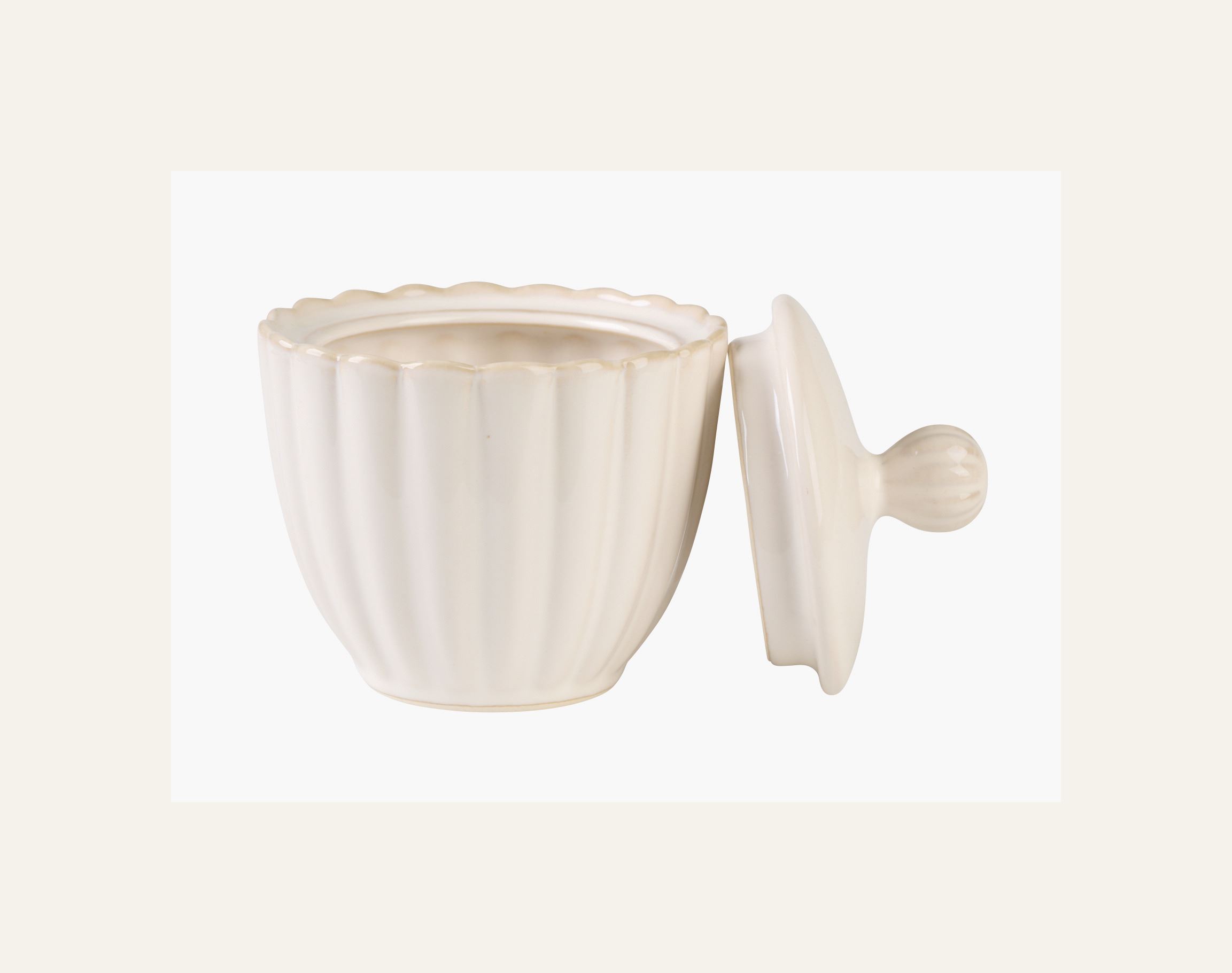 Sukkerskål hvit - 2