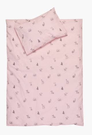 Little Roomies Cutie Sengesett Baby Lys Rosa 80x100/35x40 cm