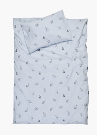 Little Roomies Cutie Sengesett Baby Blå 80x100/35x40 cm