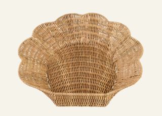 Kid Shell Rattan Kurv Natur 46x40x10 cm