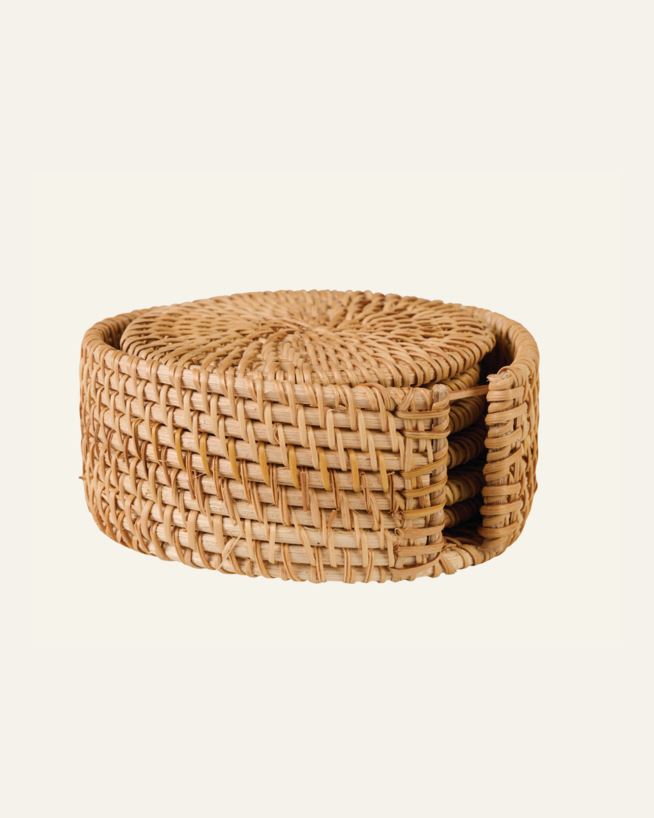 Drikkebrikke natur - ø12 cm natur - 1