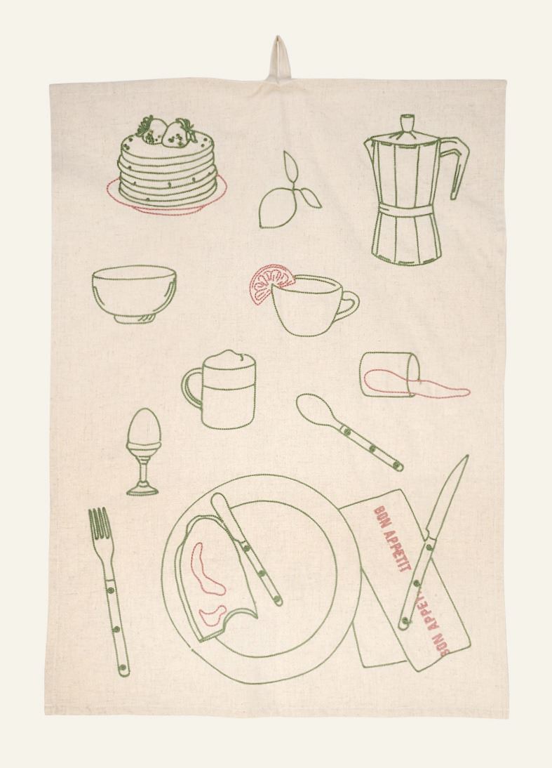 Kjøkkenhåndkle natur - 4