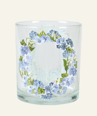 Kid Blue Wreath Telysholder Blå 11,5x11,5x13 cm