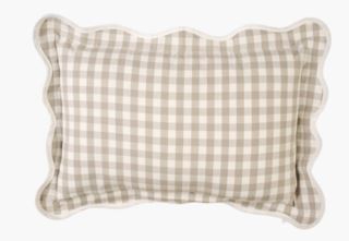 Kid Gina Gingham Pyntepute Beige 40x60 cm