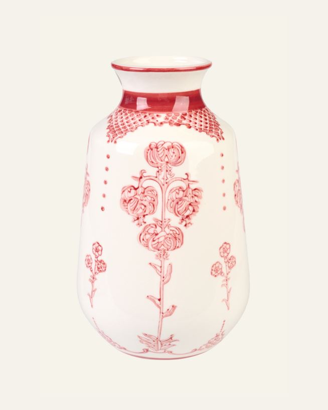 Vase multi rød - 15x15x24,5 cm multi rød - 1
