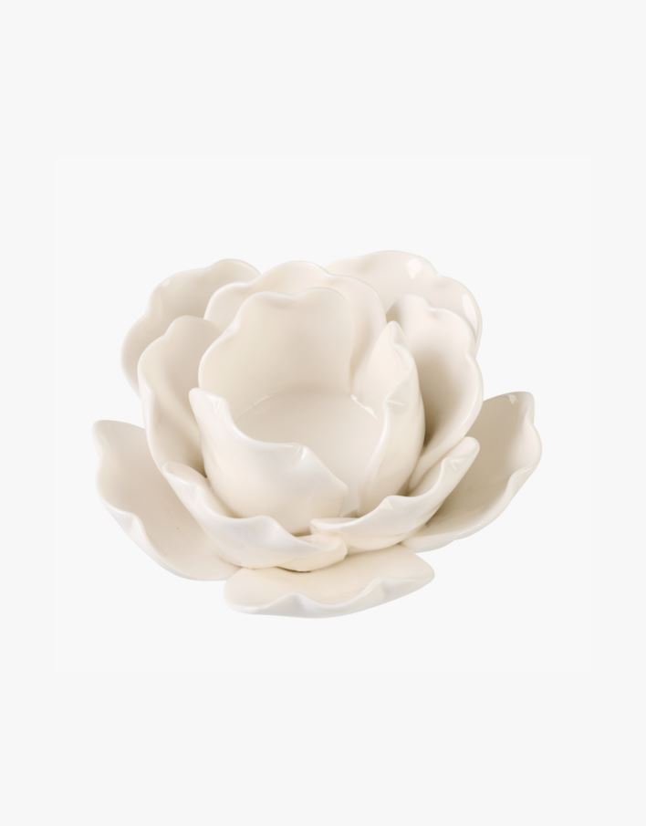 Telysholder hvit - 11x11x7,8 cm hvit - 1