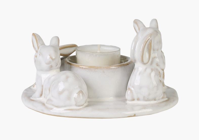 Telysholder hvit - 13,5x12,5x7,5 cm hvit - 1