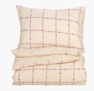 Kid Emmie Krepp Sengesett Multi Gul 200x220 cm/50x70 cm