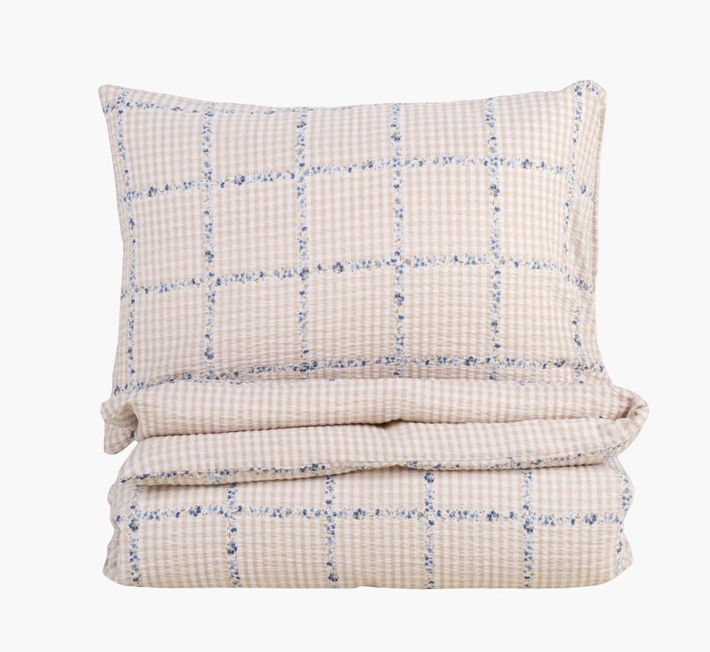 Krepp sengesett multi beige - 140x200 cm multi beige - 1