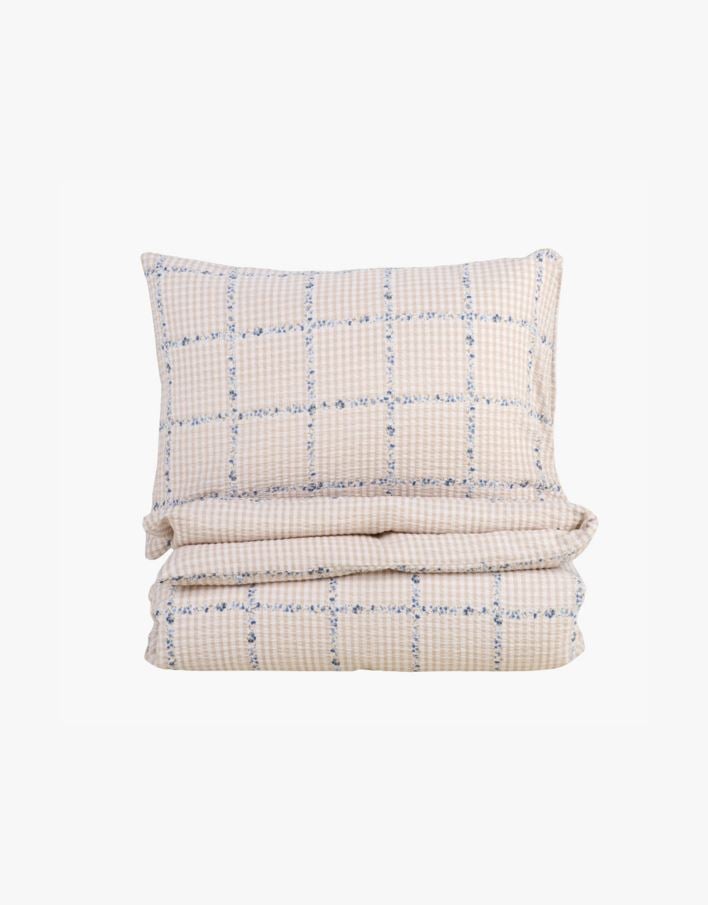 Krepp sengesett multi beige - 140x200 cm multi beige - 1