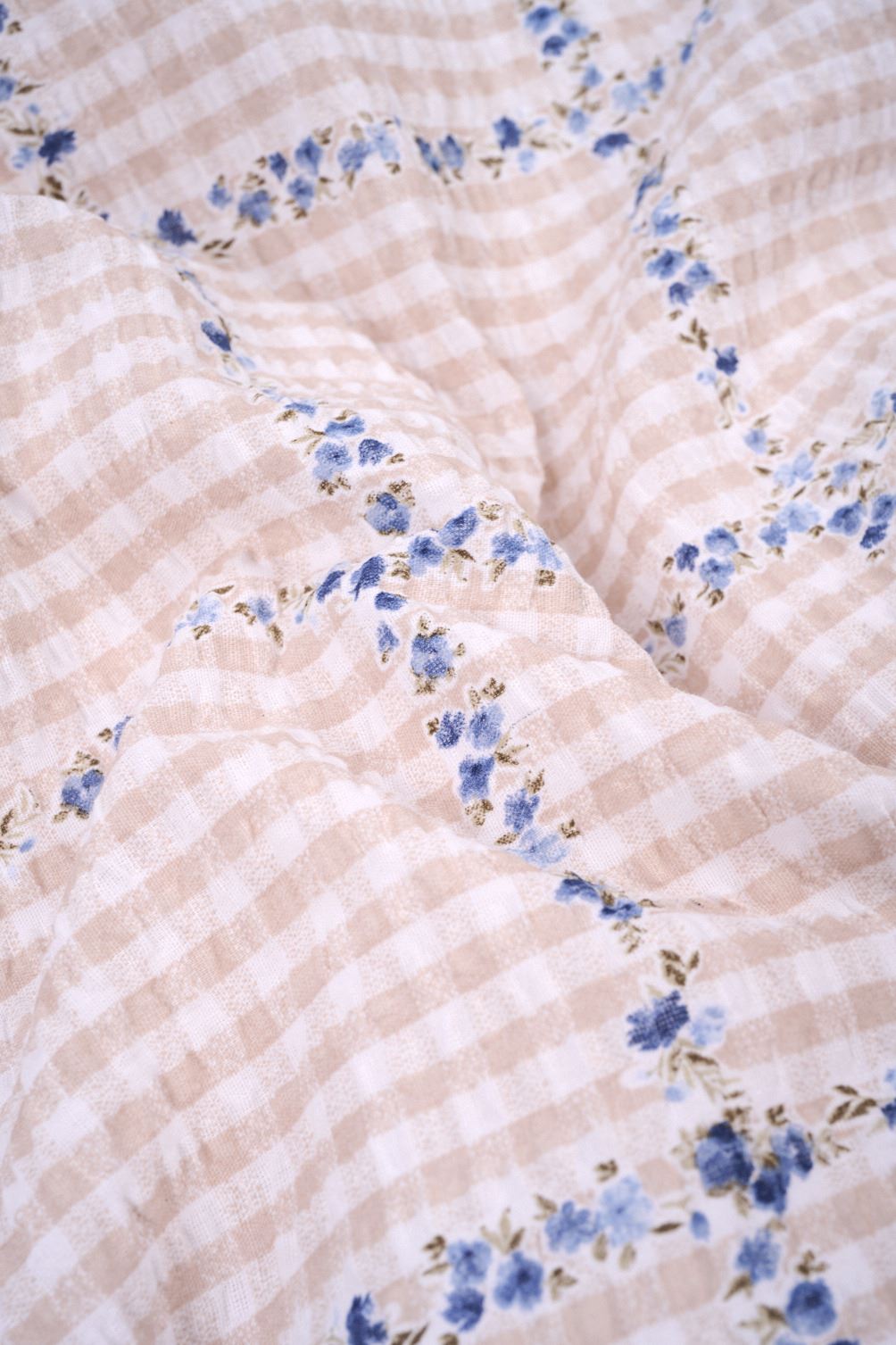 Krepp sengesett multi beige - 2