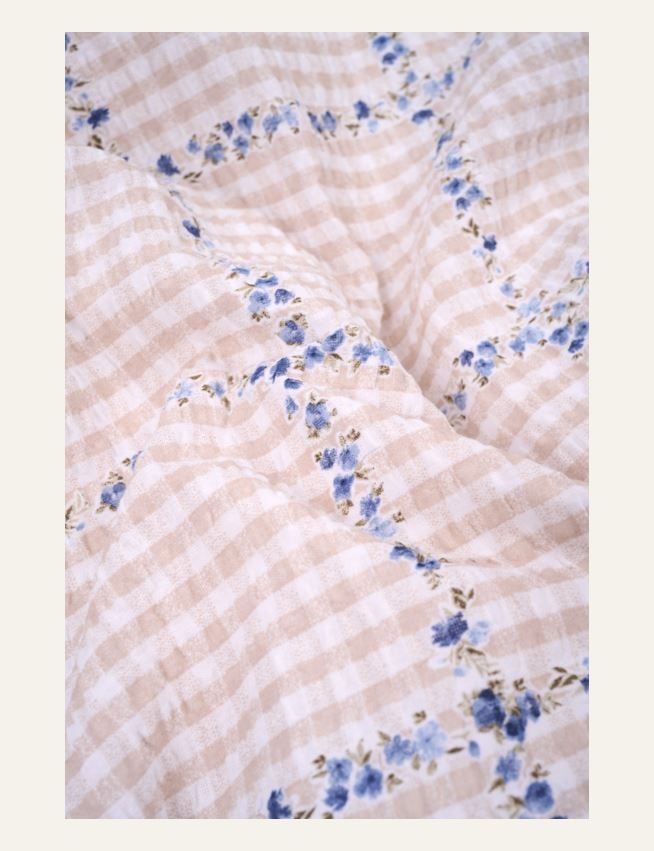 Krepp sengesett multi beige - 2