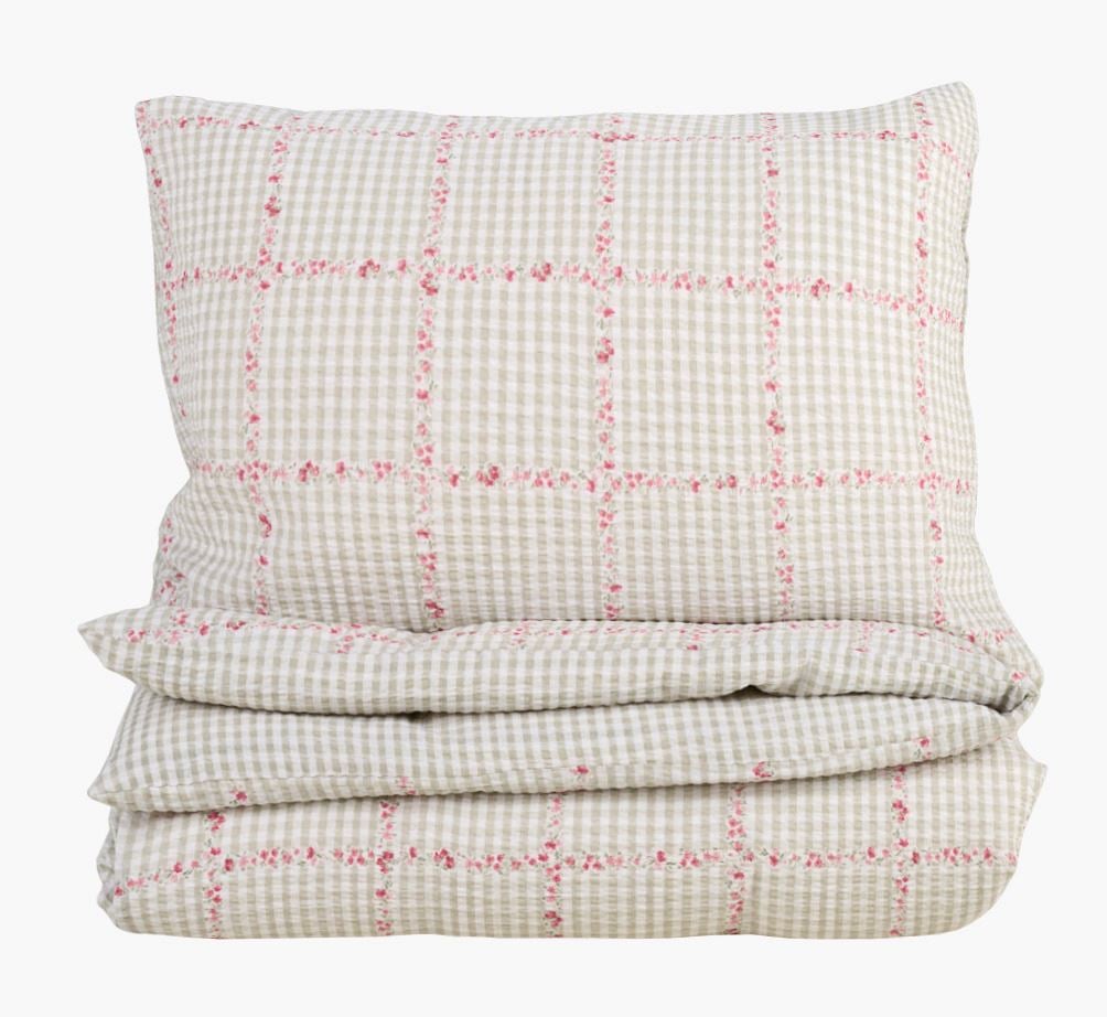 Krepp sengesett multi grønn - 140x200 cm multi grønn - 1