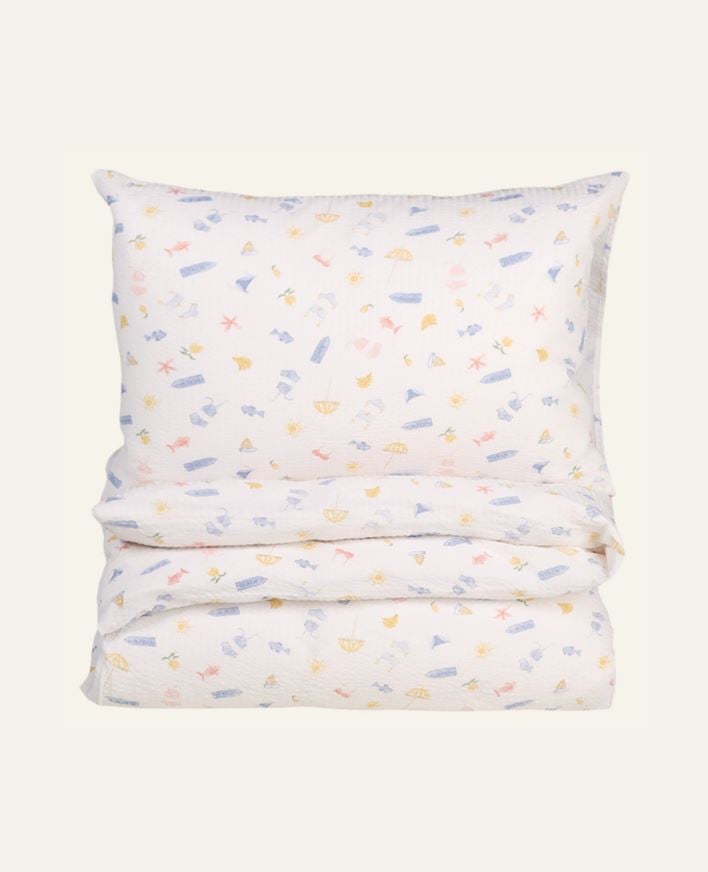 Krepp sengesett multi - 140x200 cm multi - 1