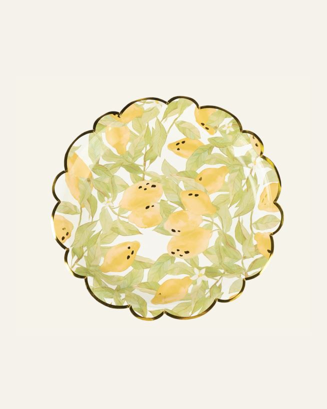 Papptallerken 8pk multi gul - ø22,5 cm multi gul - 1