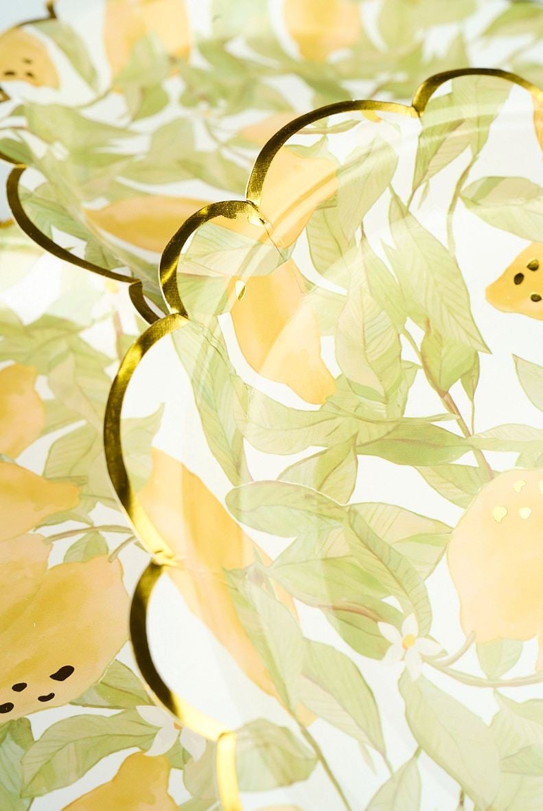 Papptallerken 8pk multi gul - 2