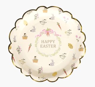 Kid Bunny Bow Papptallerken 8pk Multi ø22,5 cm