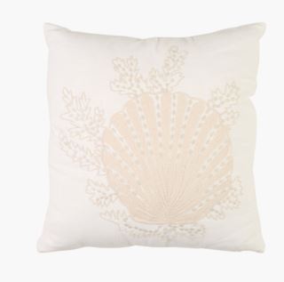 Kid Shell Embroidered Pyntepute Hvit 50x50 cm