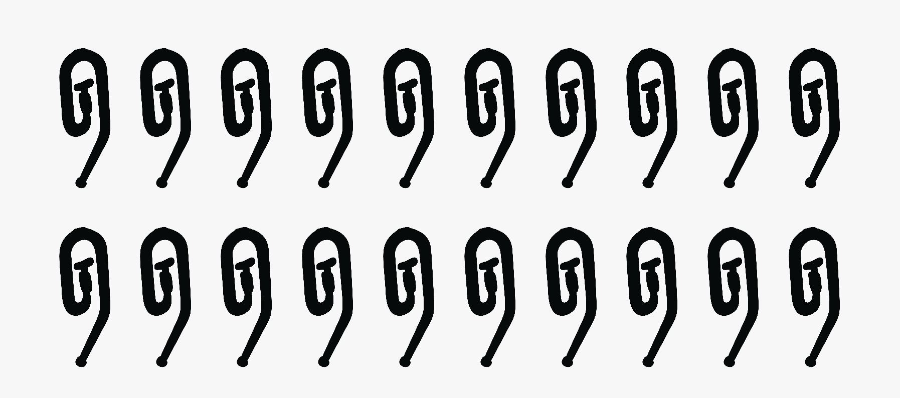 Rynkebåndskrok svart - 2