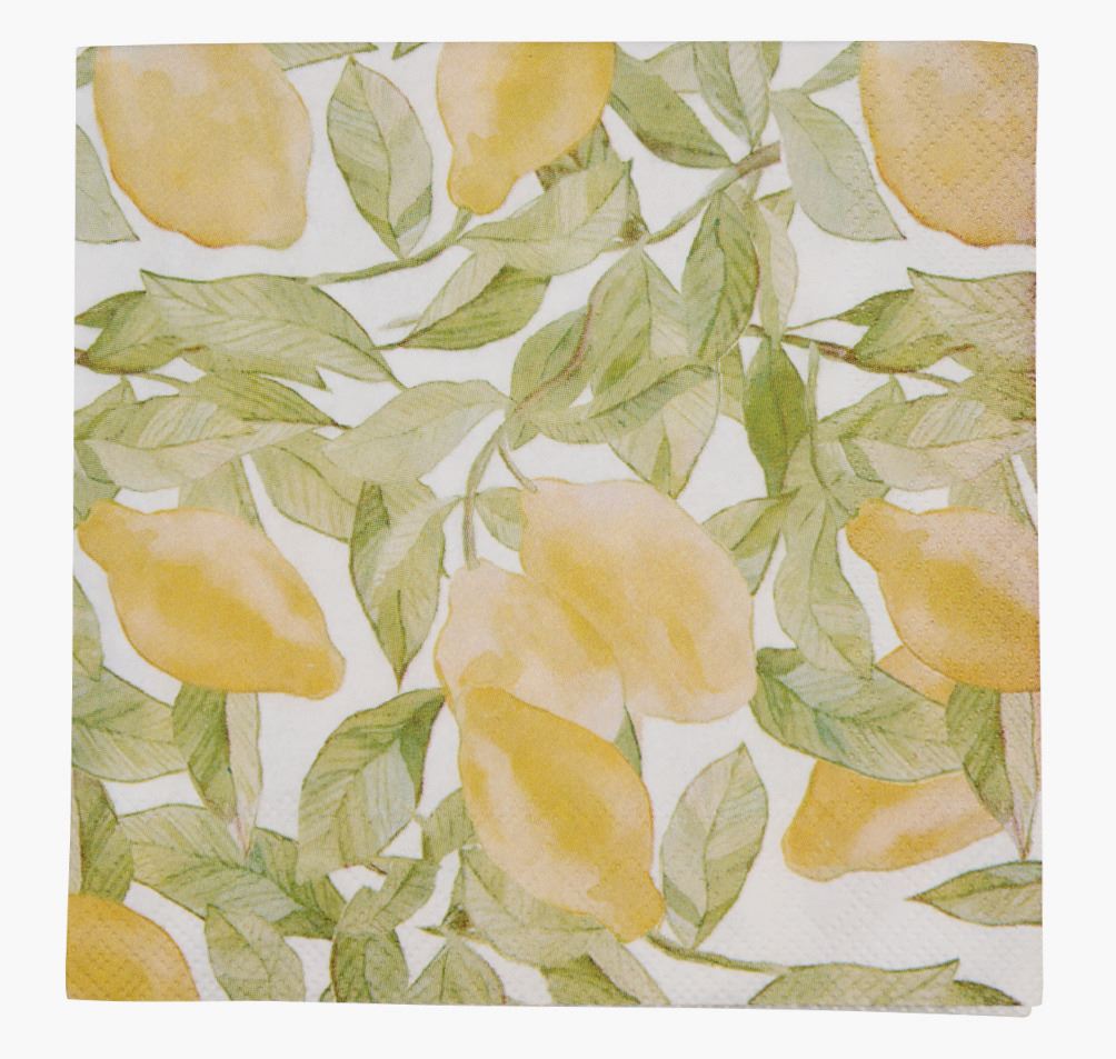 Coctail papirserviett multi gul - 25x25 cm multi gul - 1