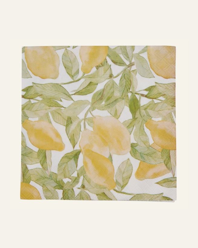Coctail papirserviett multi gul - 25x25 cm multi gul - 1
