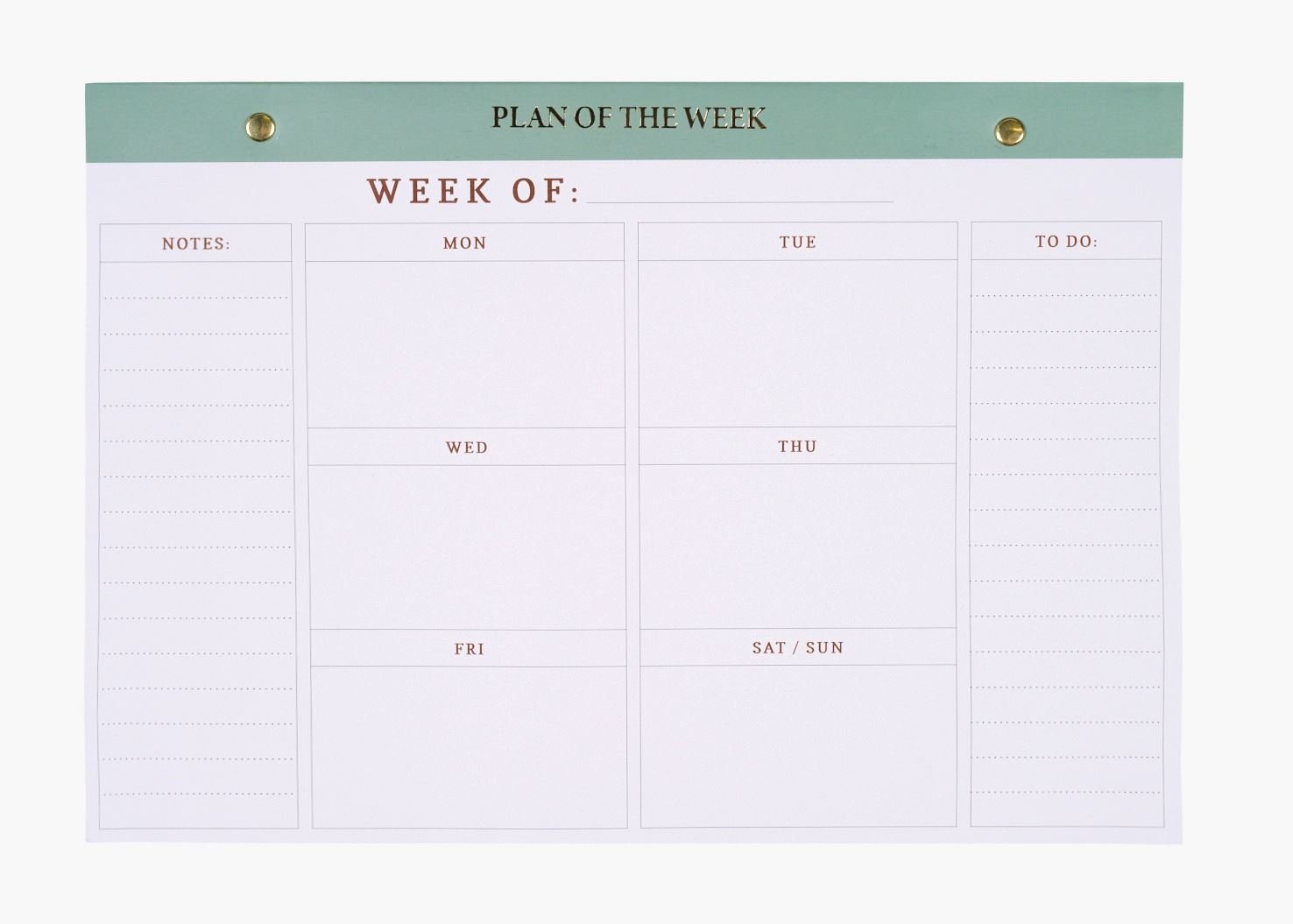 Ukeplanlegger olivengrønn - 21x30 cm olivengrønn - 1