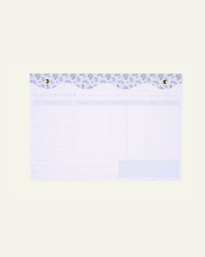 Ukeplanlegger multi blå - 21x30 cm multi blå - 1
