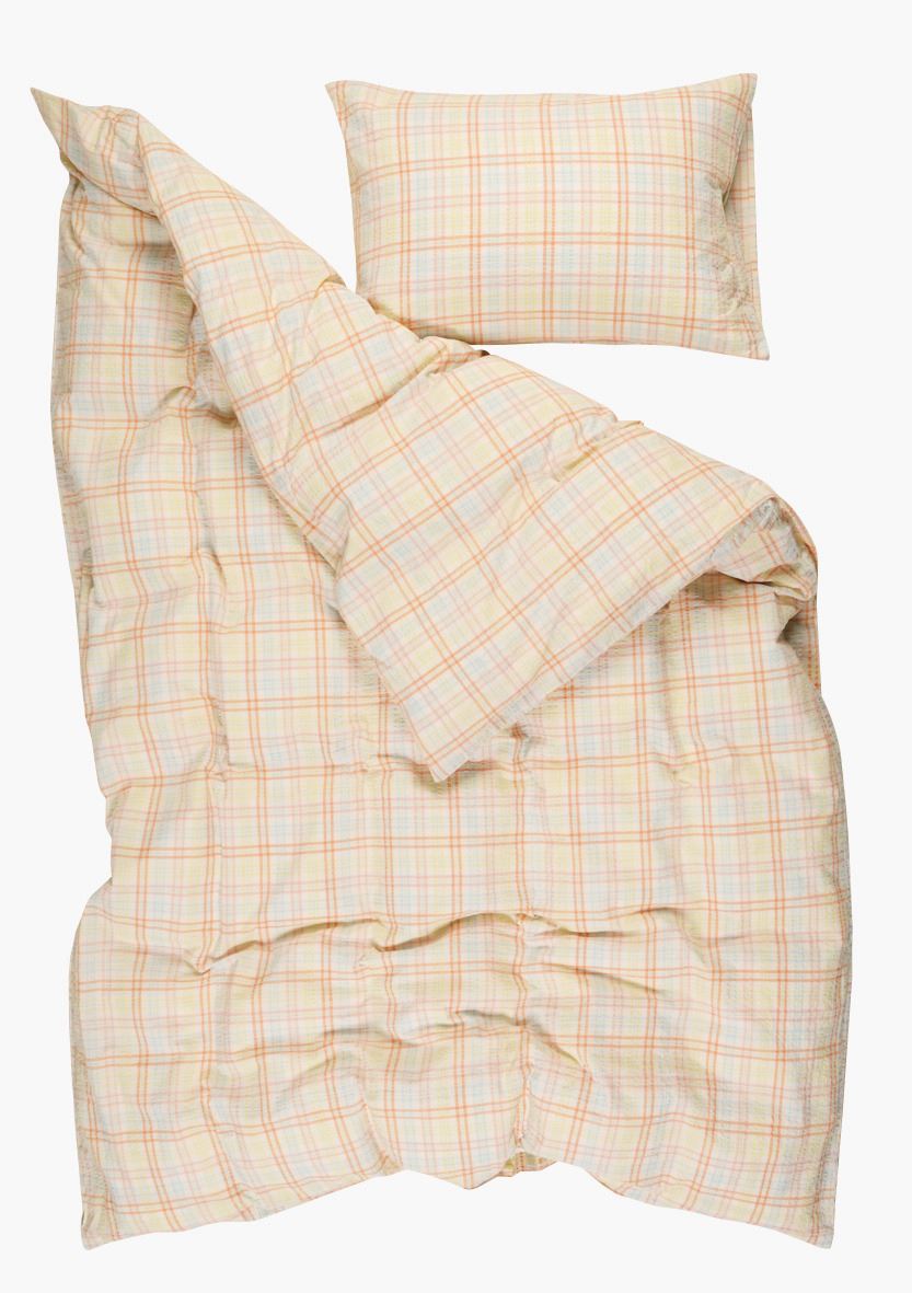 Garnfarget krepp sengesett multi - 3