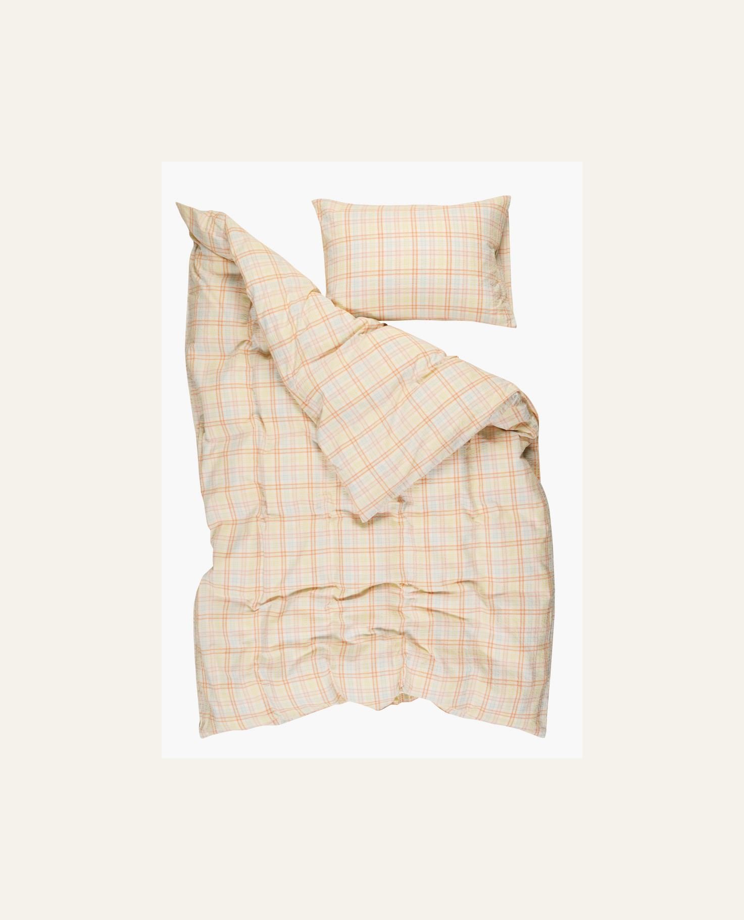 Garnfarget krepp sengesett multi - 3