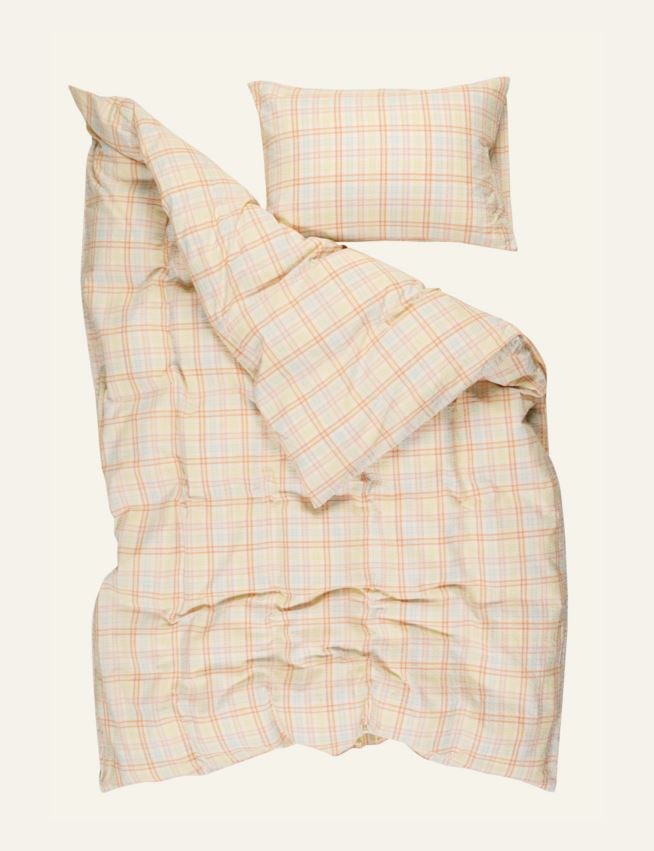 Garnfarget krepp sengesett multi - 4