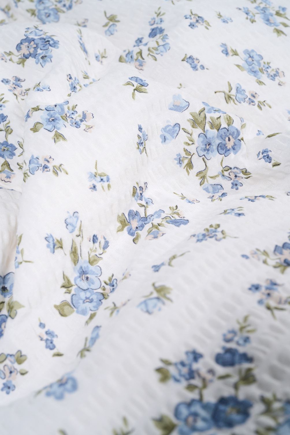 Krepp sengesett blå - 2