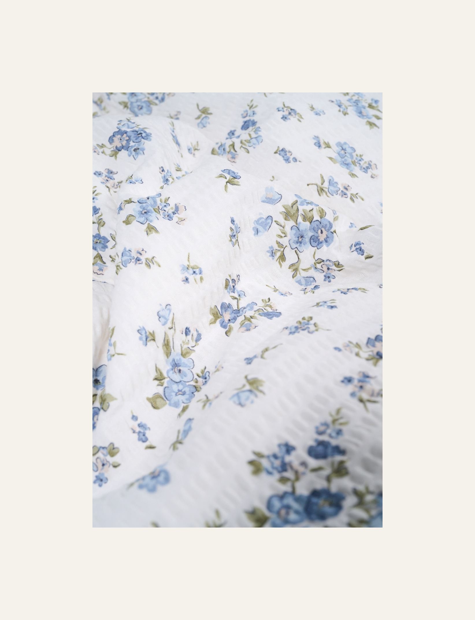 Krepp sengesett blå - 4