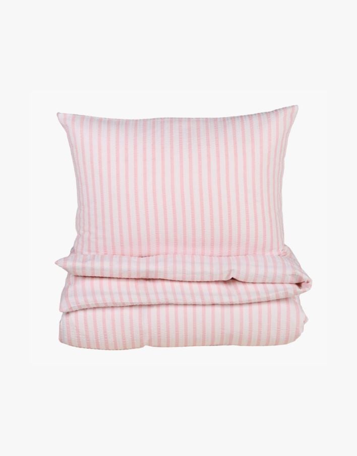 Krepp sengesett lys rosa - 140x200 cm lys rosa - 1