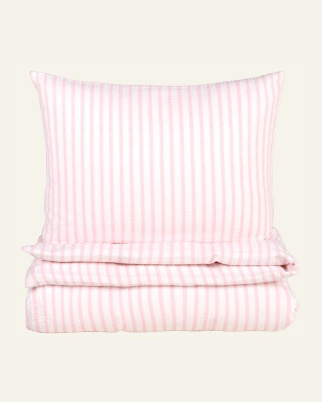 Krepp sengesett lys rosa - 140x200 cm lys rosa - 1