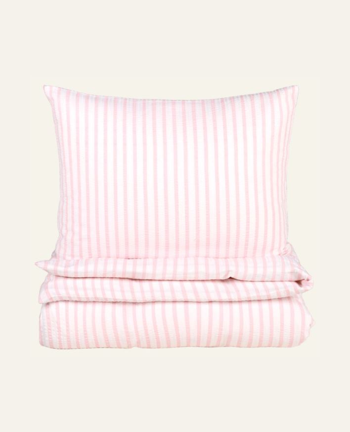 Krepp sengesett lys rosa - 200x220 cm lys rosa - 1