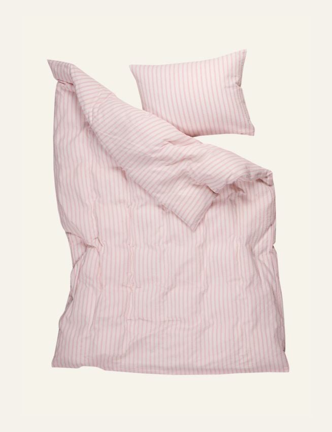 Krepp sengesett lys rosa - 3