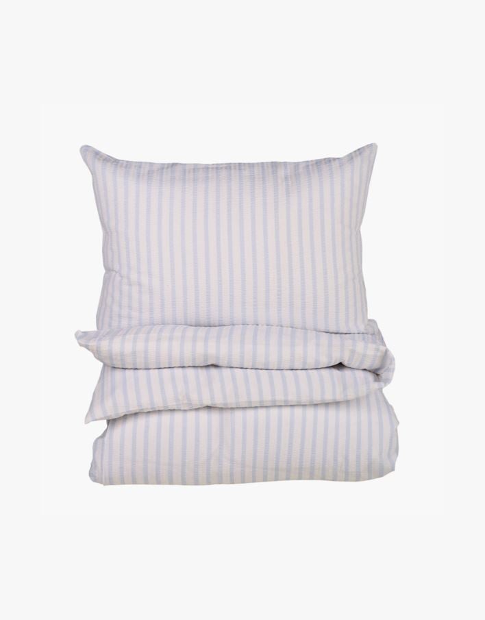 Krepp sengesett tåkeblå - 140x200 cm tåkeblå - 1