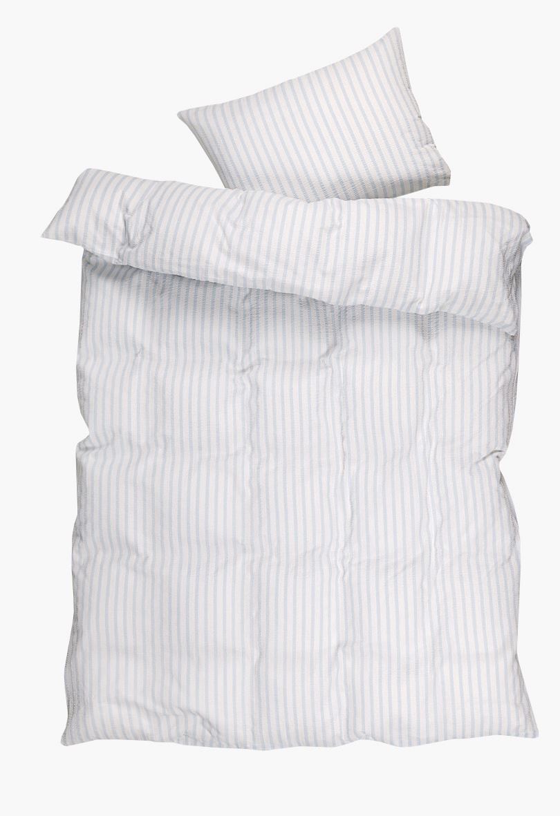 Krepp sengesett tåkeblå - 2